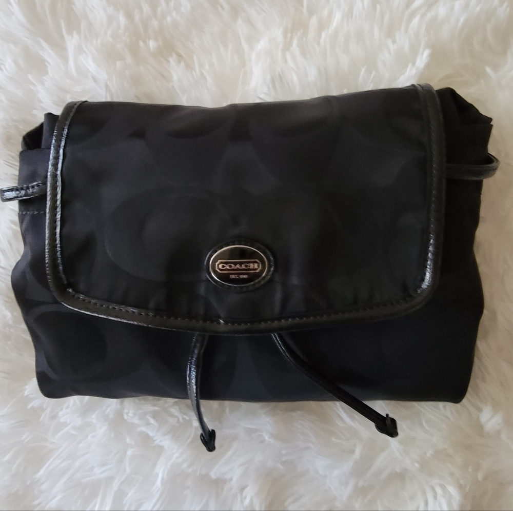 COACH SIGNATURE NYLON BLACK F77350 BACKPACK
